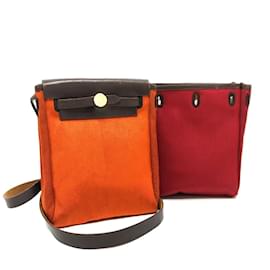 Hermès-Sac à bandoulière Pochette Crossbody Hermes-Rouge