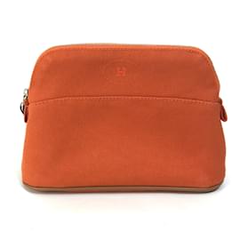 Hermès-Pochette de maquillage en tissu orange Hermès-Orange