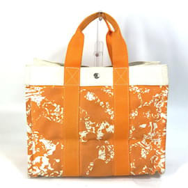 Hermès-Sac fourre-tout orange Hermès avec pochette-Orange