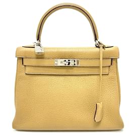 Hermès-Hermes 2WAY Handbag in Light Beige-Beige