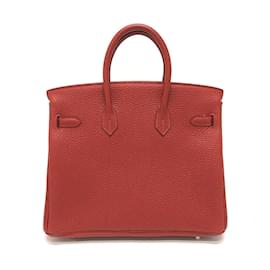 Hermès-Sac à main en cuir rouge Hermes-Rouge