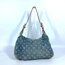 Louis Vuitton-Sac à bandoulière en denim Monogram Louis Vuitton-Bleu