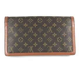 Louis Vuitton-Pochette Clutch Monogram Louis Vuitton-Marron