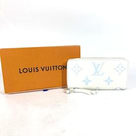 Louis Vuitton-Portefeuille long zippé Monogram Empreinte Louis Vuitton-Bleu