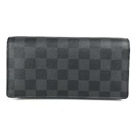 Louis Vuitton-Louis Vuitton Damier Graphite Long Wallet-Black