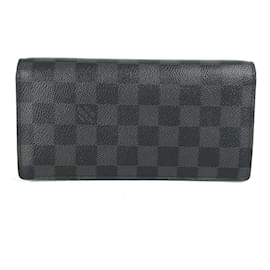 Louis Vuitton-Louis Vuitton Damier Graphite Long Wallet-Black