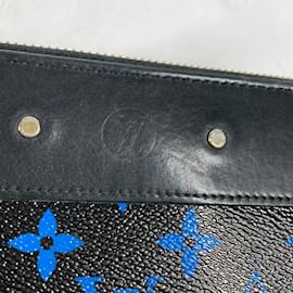 Louis Vuitton-Louis Vuitton Monogram Zip Around Long Wallet-Blue