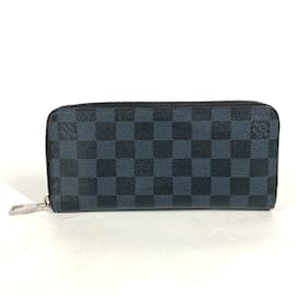 Louis Vuitton-Louis Vuitton Damier Cobalt Zip Around Long Wallet-Navy blue