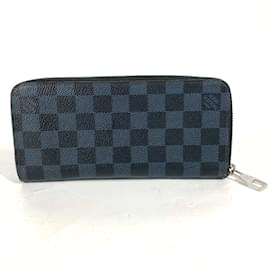 Louis Vuitton-Louis Vuitton Damier Cobalt Zip Around Long Wallet-Navy blue