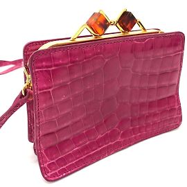 Bolsa de ombro de couro rosa Miu Miu Rosa