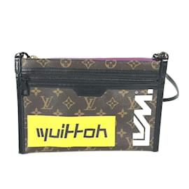 Louis Vuitton-Louis Vuitton Monogram Double Crossbody Bag-Brown