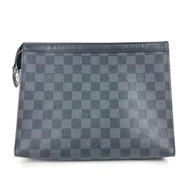 Louis Vuitton-Louis Vuitton N41696 Damier Graphite Clutch Bag-Black