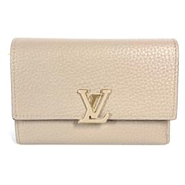 Louis Vuitton-Portefeuille compact trifold Louis Vuitton M62159-Beige