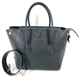 Louis Vuitton-Sac à main en cuir noir Louis Vuitton M54843-Noir