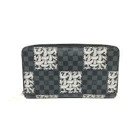 Louis Vuitton-Louis Vuitton N61214 Graphite Zippy Organizer Long Wallet-Black