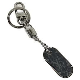 Louis Vuitton-Louis Vuitton MonogramEclipse Charm Key Ring-Silvery