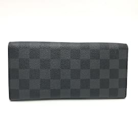 Louis Vuitton-Portefeuille long bifold Damier Graphite Louis Vuitton-Noir