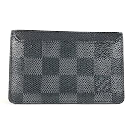 Louis Vuitton-Louis Vuitton Damier Graphite Business Card Holder-Black