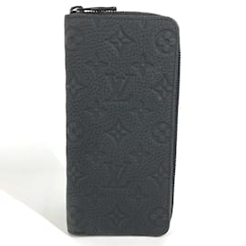 Louis Vuitton-Louis Vuitton Monogram Zip Around Long Wallet Noir Black-Black