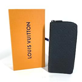 Louis Vuitton-Louis Vuitton Monogram Zip Around Long Wallet Noir Black-Black