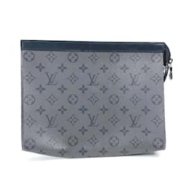 Louis Vuitton-Louis Vuitton Monogram Eclipse Reverse Clutch Bag-Brown