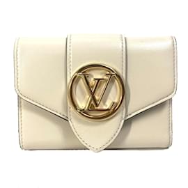 Louis Vuitton-Portefeuille compact trifold Louis Vuitton-Blanc