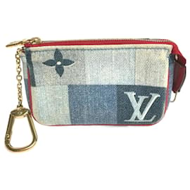 Louis Vuitton-Louis Vuitton Monogram Denim Coin Purse-Blue