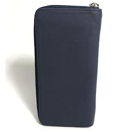 Louis Vuitton-Louis Vuitton Aerogram Zip Around Long Wallet-Navy blue