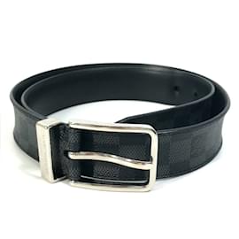 Louis Vuitton-Louis Vuitton M9402U Damier Graphite Belt-Black