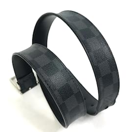 Louis Vuitton-Louis Vuitton M9402U Damier Graphite Belt-Black