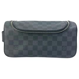 Louis Vuitton-Louis Vuitton N47625 Damier Graphite Makeup Pouch-Black