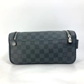 Louis Vuitton-Louis Vuitton N47625 Damier Graphite Makeup Pouch-Black