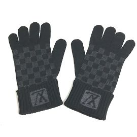 Louis Vuitton M70006 Damier Graphite Gloves Black