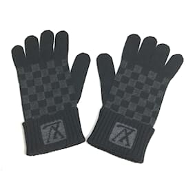 Louis Vuitton-Louis Vuitton M70006 Damier Graphite Gloves-Black