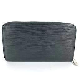 Louis Vuitton-Louis Vuitton Epi Zip Around Long Wallet Noir Black-Black