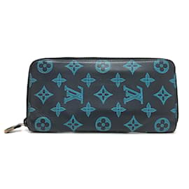 Louis Vuitton-Louis Vuitton Monogram Shadow Long Wallet-Navy blue