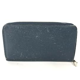 Louis Vuitton-Louis Vuitton Taiga Travel Case Zip Around Long Wallet-Blue