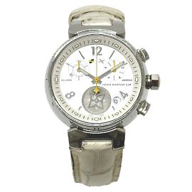 Reloj de pulsera Louis Vuitton Q132C Tambour Blanco