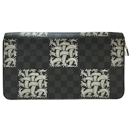 Louis Vuitton-Louis Vuitton N61214 Damier Graphite Long Wallet-Black