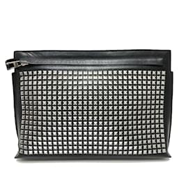 Loewe-Loewe Black Leather Clutch Bag-Black