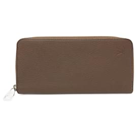 Louis Vuitton-Louis Vuitton Brown Leather Long Wallet-Brown