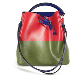 Louis Vuitton-Louis Vuitton Epi Bicolor Bucket Shoulder Bag-Red
