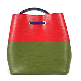 Louis Vuitton-Louis Vuitton Epi Bicolor Bucket Shoulder Bag-Red