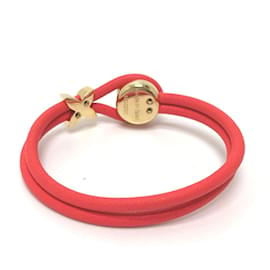 Louis Vuitton-Brazalete de cuero naranja Louis Vuitton M6678E-Naranja