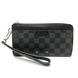 Louis Vuitton-Louis Vuitton Damier Graphite Long Wallet-Black