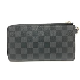 Louis Vuitton-Louis Vuitton Damier Graphite Long Wallet-Black