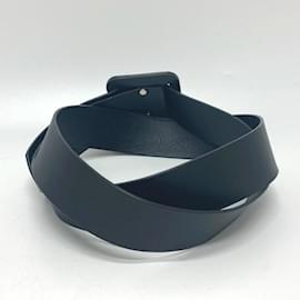 Louis Vuitton-Louis Vuitton MP172 Black Leather Belt-Black