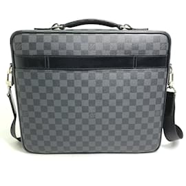 Louis Vuitton-Louis Vuitton N58030 Damier Graphite Crossbody Bag-Black