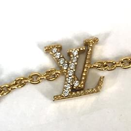 Louis Vuitton-Louis Vuitton Rhinestones Chain Bracelet-Golden
