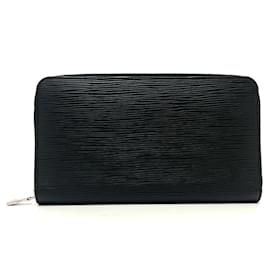 Louis Vuitton-Louis Vuitton Epi Zip Around Long Wallet-Black